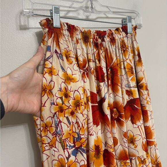Band of the Free Viscose Floral Maxi Skirt in Warm Floral - Size XS - Picture 3 of 7